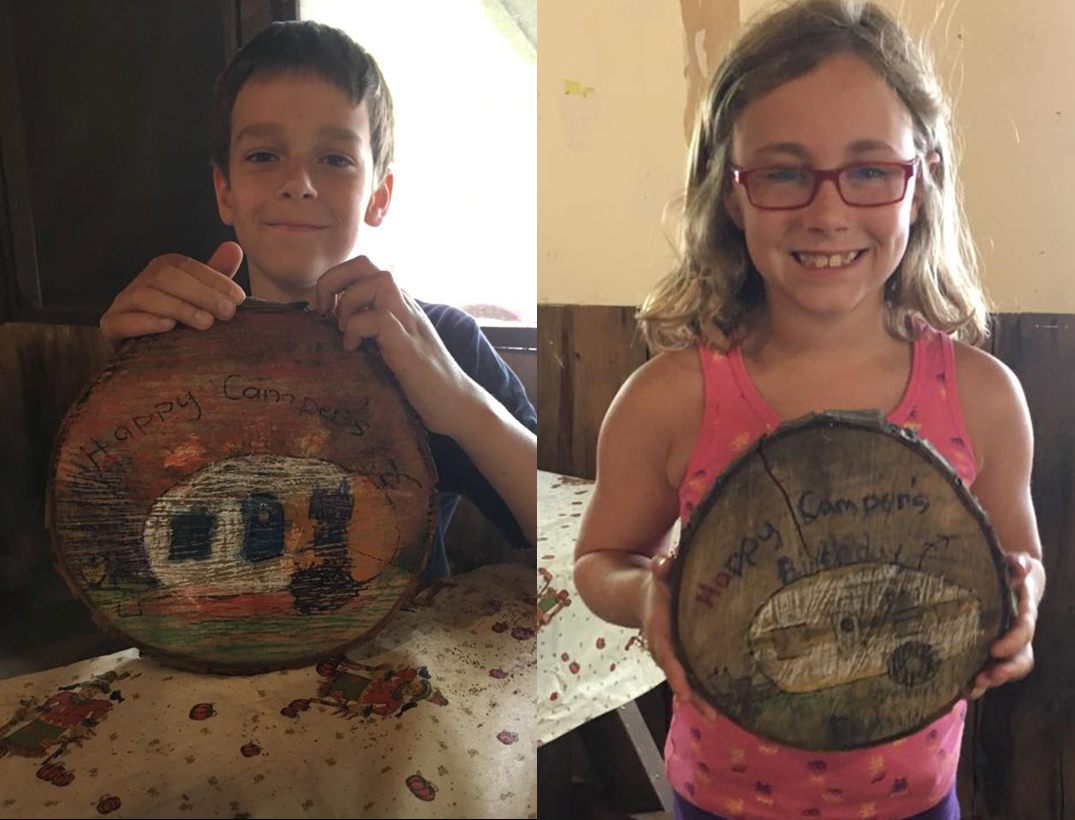 Camper crafts activity at Rondeau Shores